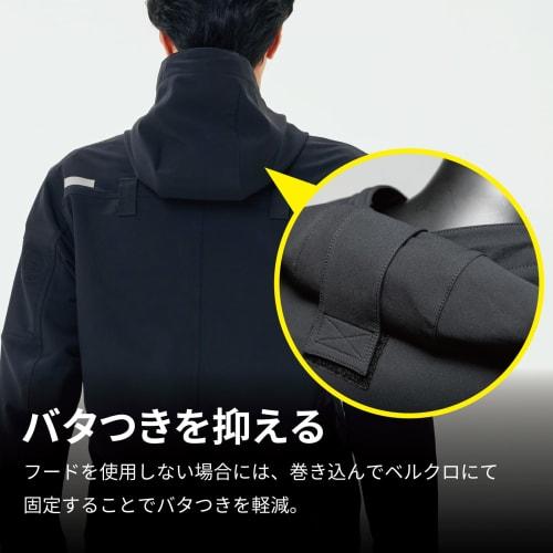 RS TAICHI Bike Wear Riding Jacket Spring/Summer Breathable Quick Dry Water Repellent Stretch Built-in CE Protector Hood Can Be Fixed Quick Dry Parka R