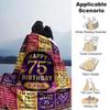 Golden Milestone Celebration Blanket Personalized Name Soft Warm And Versatile For Sofa Bed Office And Travel Machine Washable Comfortable In All