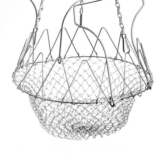 Hanging Chicken Feeder Large Poultry Vegetable Fruits Feeding Basket with Hanging Chain Veggie Treat Ball for Chicken Coop Accessories