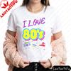 I Love The 80s Shirt Retro 80s Style Unisexs TShirt Boombox And Sneaker Graphic Printed Tee Casual Daily Life Cotton Tops