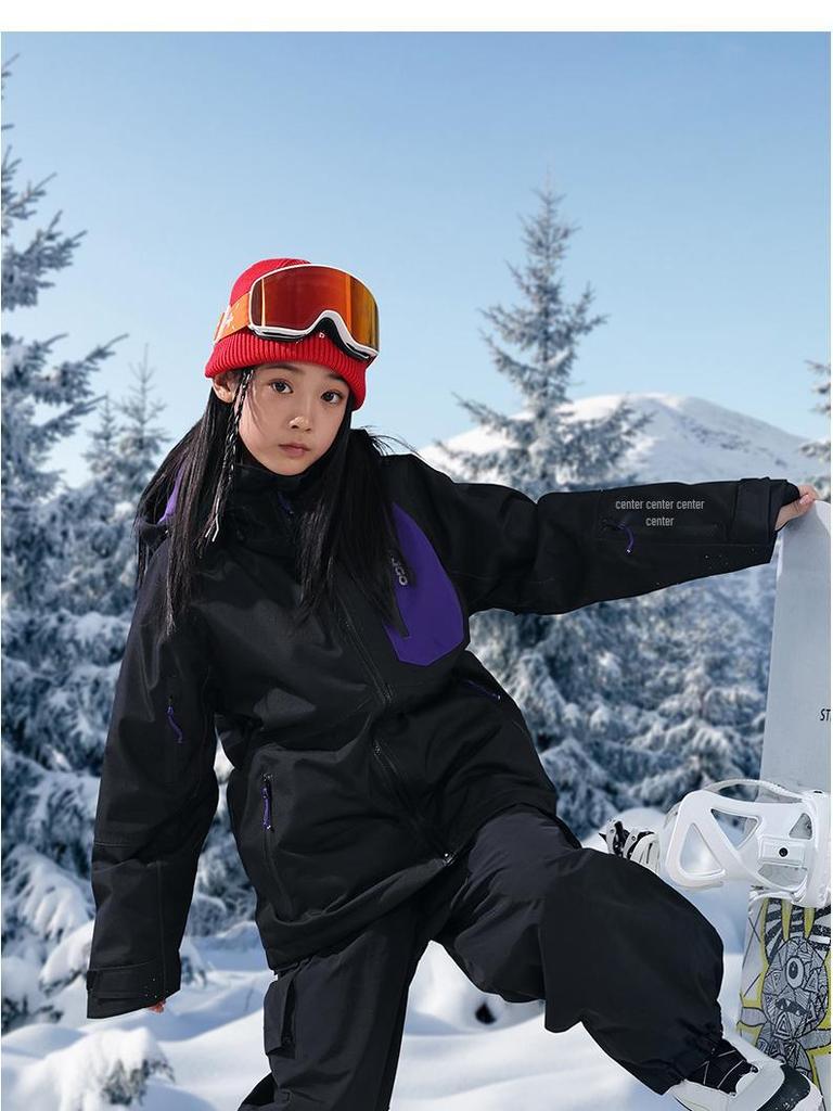 Children's Waterproof & Windproof Ski Suit - Warm, Thick Jacket for Boys and Girls E18