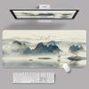 Chinese Ink Lotus Painting Desk Mat Waterproof Nonslip Office Mouse Pad