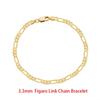 ORSA JEWELS 100% 925 Silver Italian 3.3mm Diamond-Cut Figaro Chain Bracelet for Women Handmade Party Jewelry SB66