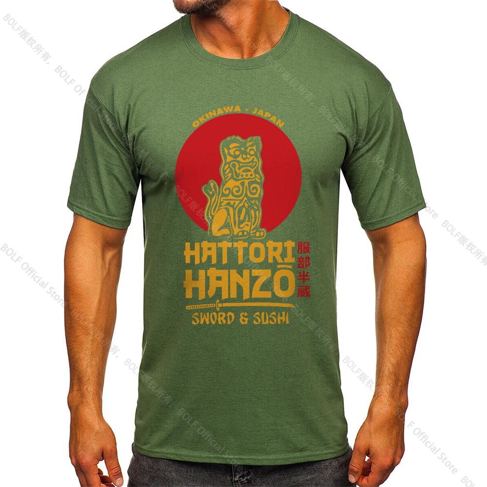 Men's Hattori Hanzo Printed T-shirt 100% Cotton Harajuku Classic Tees for Men Casual Shirt Tops Wear