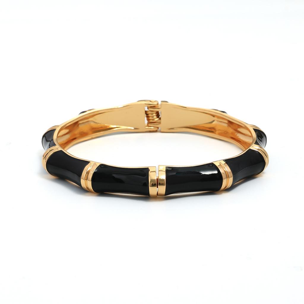 European, American Bohemian Alloy Bamboo Bracelet Women's Fashion Personality Enamel Color Drip Oil Holiday Wind Bracelet