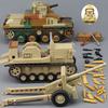 WWII Soldier Japanese Army Military Weapons Toy Model WW2 M25 Heavy Armored Vehicle Track Battle Tank Building Blocks Bricks Toy