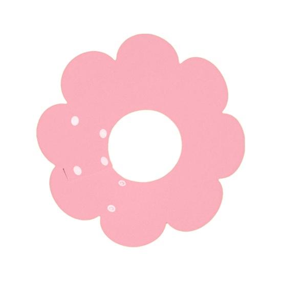 Защитный воротник для кошек, регулируемый, милый, в виде подсолнуха, фетровый, для котят, предотвращает вылизывание, покусывание и расчесывание S розовый