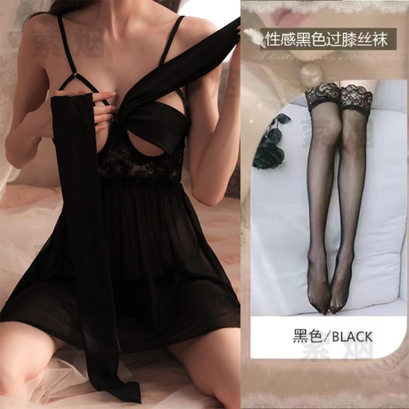 Sex underwear women's sexy large size lace backless uniform new temptation bow passion suit