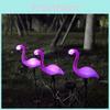 Outdoor Solar Flamingo Stake Light Waterproof Garden Lighting For Yard And Park