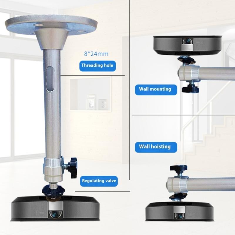 Metal Ceiling Mount for Projectors Aluminum Alloy Construction 2KG Load Capacity Multiple Position Installation
