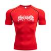 Abbigliamento Fitness Estivo Felpa a Compressione Manica Corta Uomo Corsa Asciugatura Rapida Top Palestra Allenamento Bodybuilding Maglietta