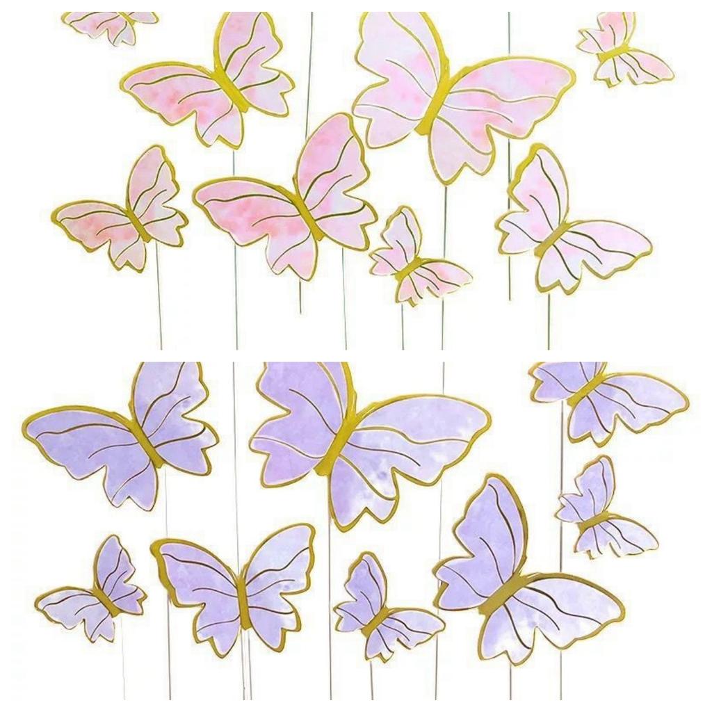 Birthday Butterfly Cake Topper Cake Insert Birthday Cake Decoration Wedding Cake Ornament Birthday Ballons Wedding Ballons