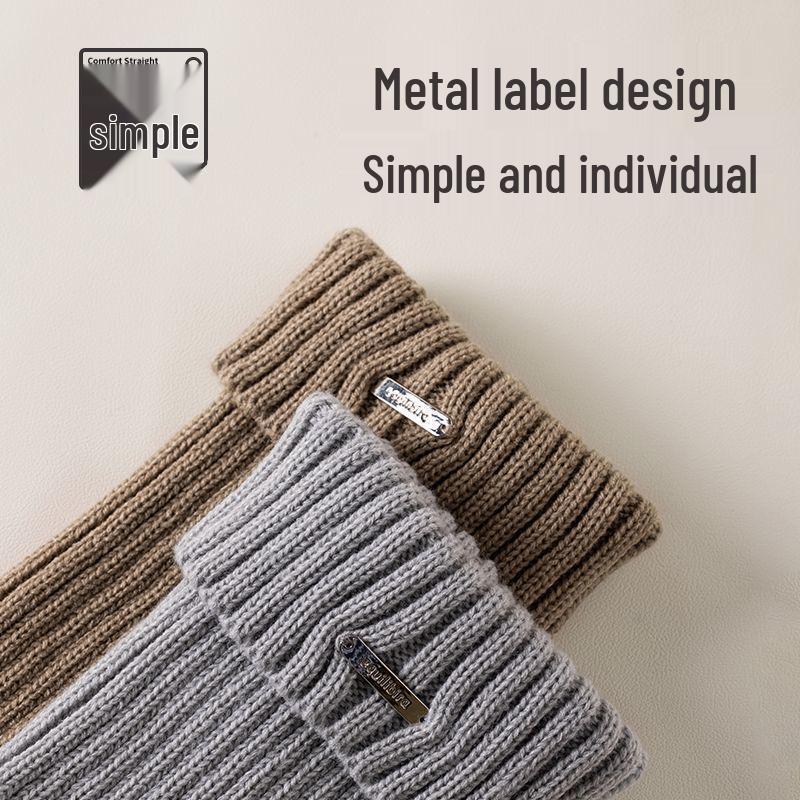 New Arrival: Women's White Knit Leg Warmers - Heat-Generating, Cozy for Autumn/Winter