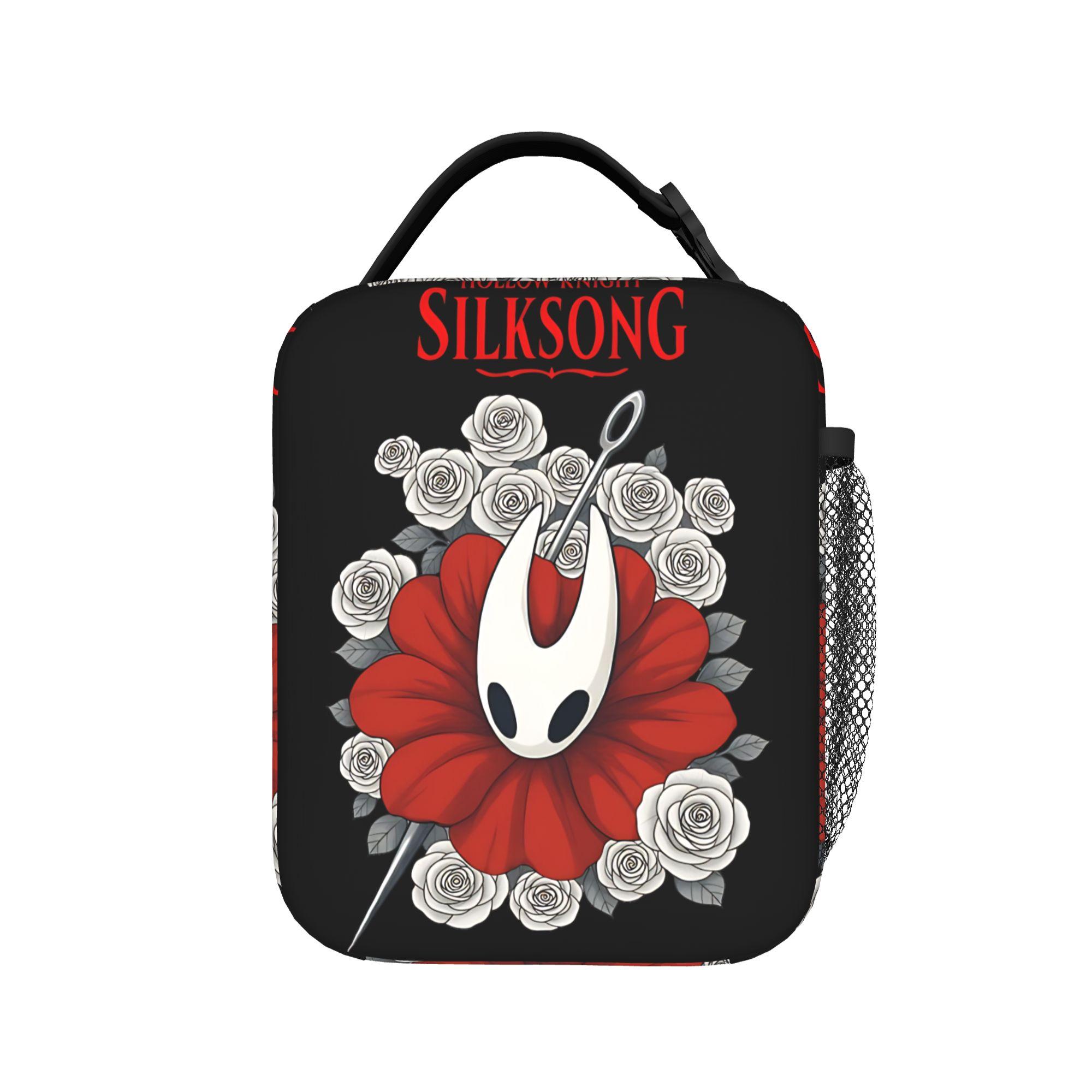 Hornet & Needle Art Hollow Knight Silksong Lunch Bag Lunch Box For Women Travel Portable Cooler Bag Thermal Tote Handbags One Size