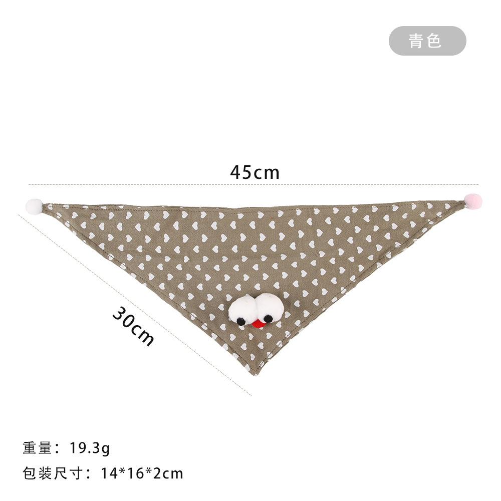 dog saliva towel cat scarf small dog teddy bifon cute triangle scarf cat scarf pet supplies As shown in the picture