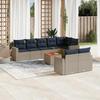 VidaXL Garden Lounge Set with Cushions 9 Pcs, Patio Sofas, Furniture Set, Outdoor Terrace Furniture, Grey 3256544