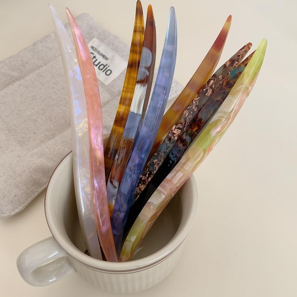 18CM Acetic Acid Hair Stick Chinese Style Hair Fork Willow Leaves Shape Hairpin Daily
