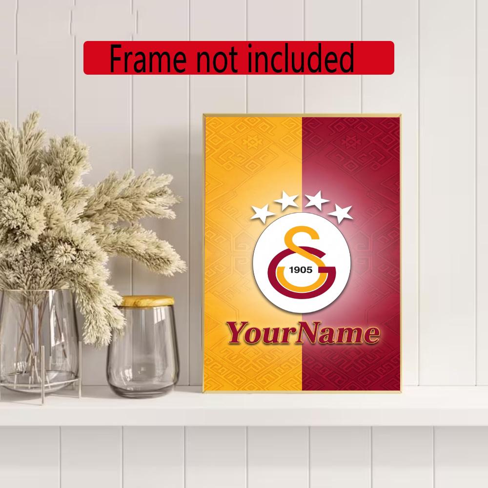 Galatasaray Customize Your Name Diamond Painting Round Diamond Diy Frameless Holiday Artwork Suitable For Home Office Wall Decoration