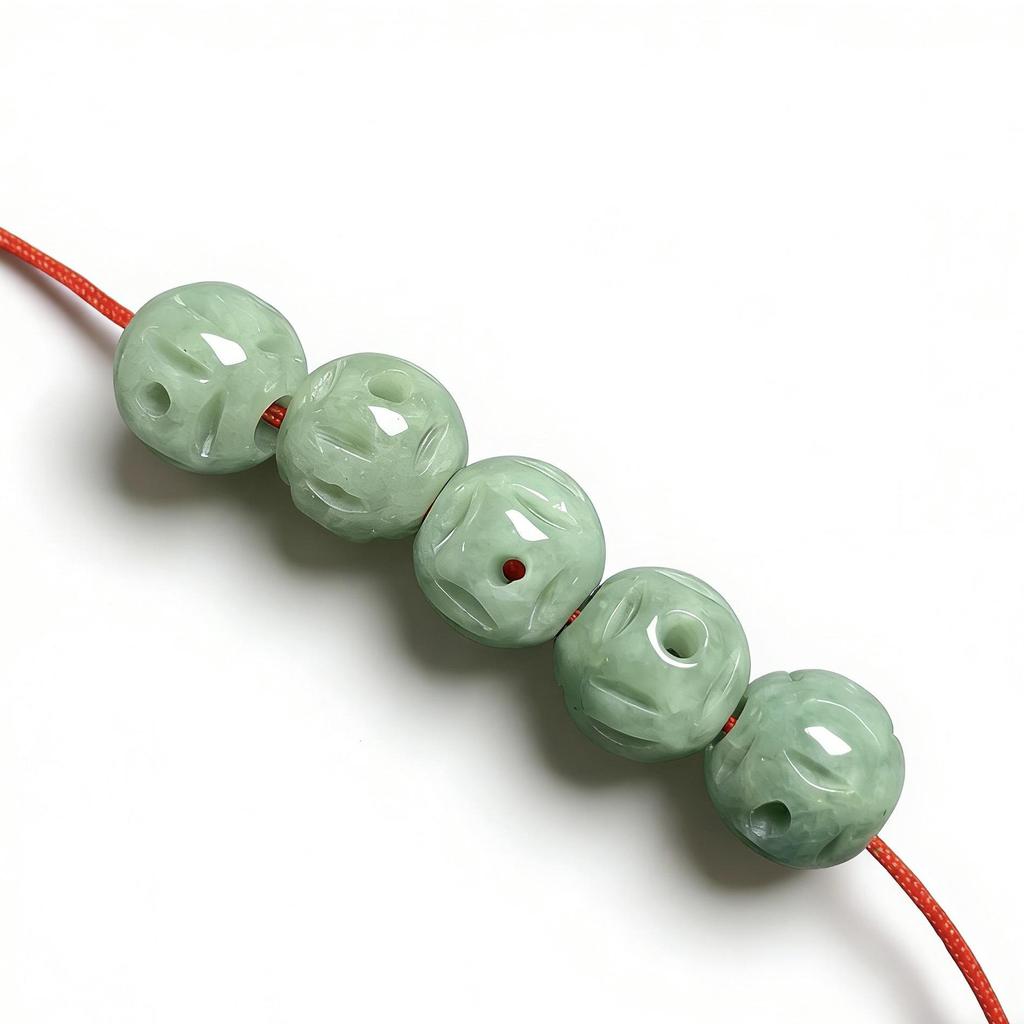 A Grade Natural Jade Coin Beads for DIY Bracelets and Crafts