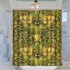 Waterproof Botanical Shower Curtain Green Yellow Floral Print Tropical Luxury Jungle Bathroom Curtain Home Decor Idea