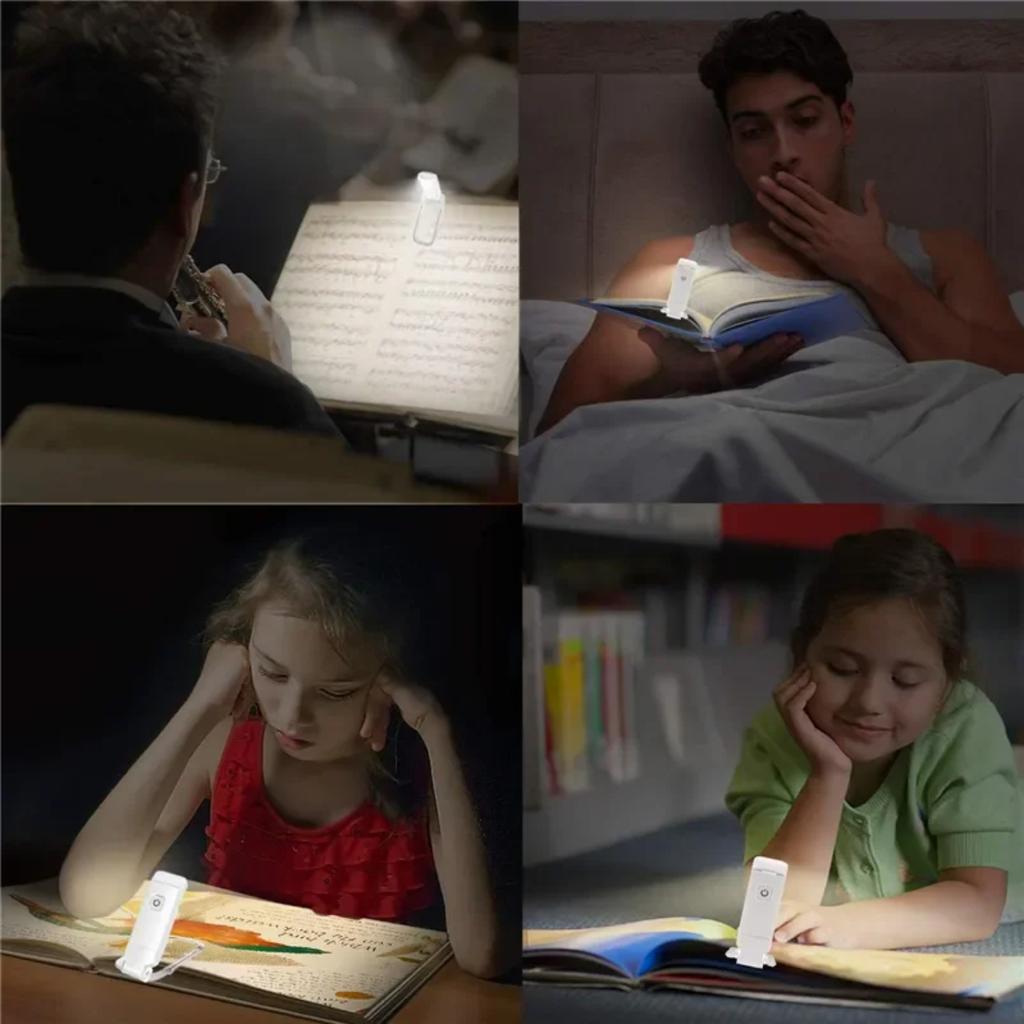 New LED Clip-on Book Light Night Lights Charging  Table Lamp Eye Care USB Children's Reading Light Brightness Adjustable Indoor