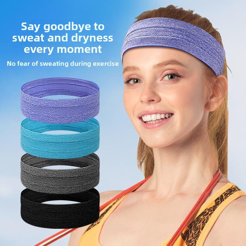 Sports Sweat-absorbing Belt Yoga Fitness Breathable High Elastic Silicone Non-slip Antiperspirant Hair Band Wide Headband