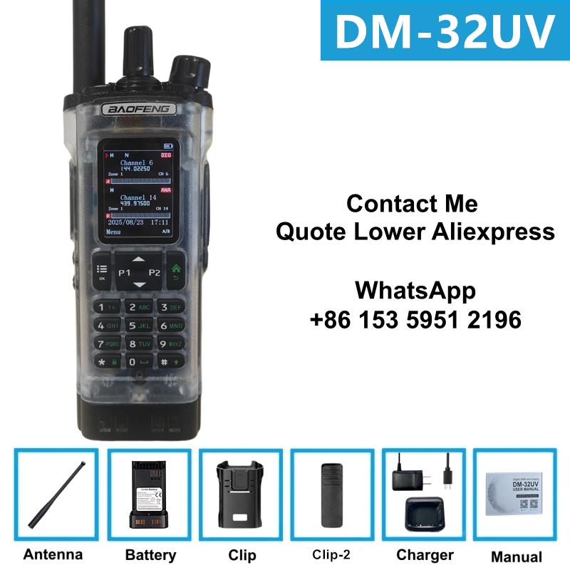 DMR GPS 10W DM-32UV BAOFENG DM32 Walkie Talkie Multi Band TDMR Slot Dublu de Timp Copiere Frecvență Wireless Tip-C AM/FM Radio Bidirecțional US