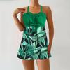Womens Modest One-Piece Swimsuit With Padded Bust Support Slimming Fit Swimming Beach Pool