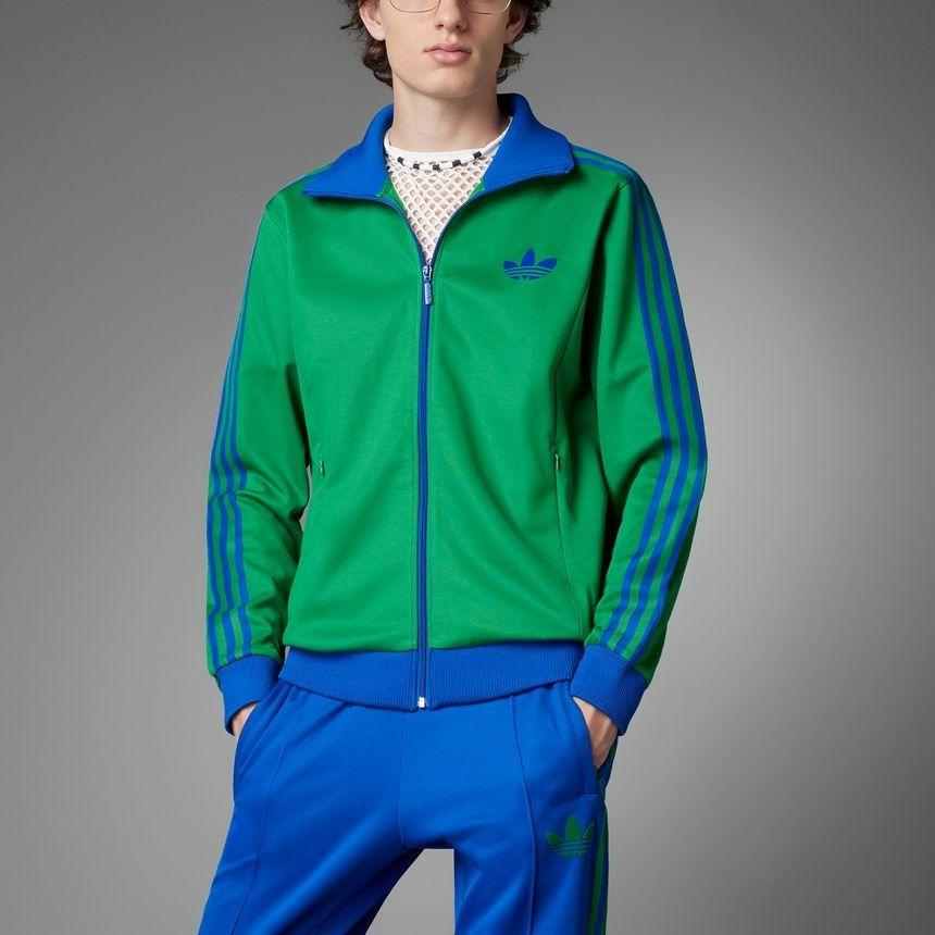 Adidas Originals Classic Three-Stripe Logo Print Sports Jacket Men Jackets Green IB3426