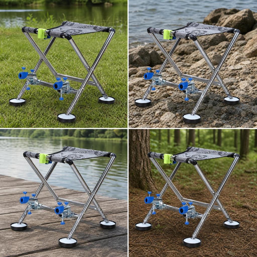 Fishing Chair with Rod Holders All Terrain Holder Compact
