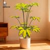 Tropical Nordic-Style Umbrella Leaf Faux Bonsai for Home Décor