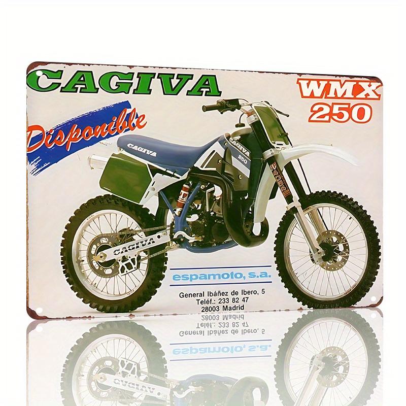 

Cagiva WMX 250 Motorcycle Vintage Metal Tin Sign Retro Garage Decor for Man Cave Wall Art Durable Poster Bar Ca aluminum 20x30cm