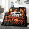 1 peça Cobertor Macio de Flanela Grand Theft Auto com Estampa de Designer Um cobertor aconchegante para todas as estações, perfeito para o sofá, cama, escritório