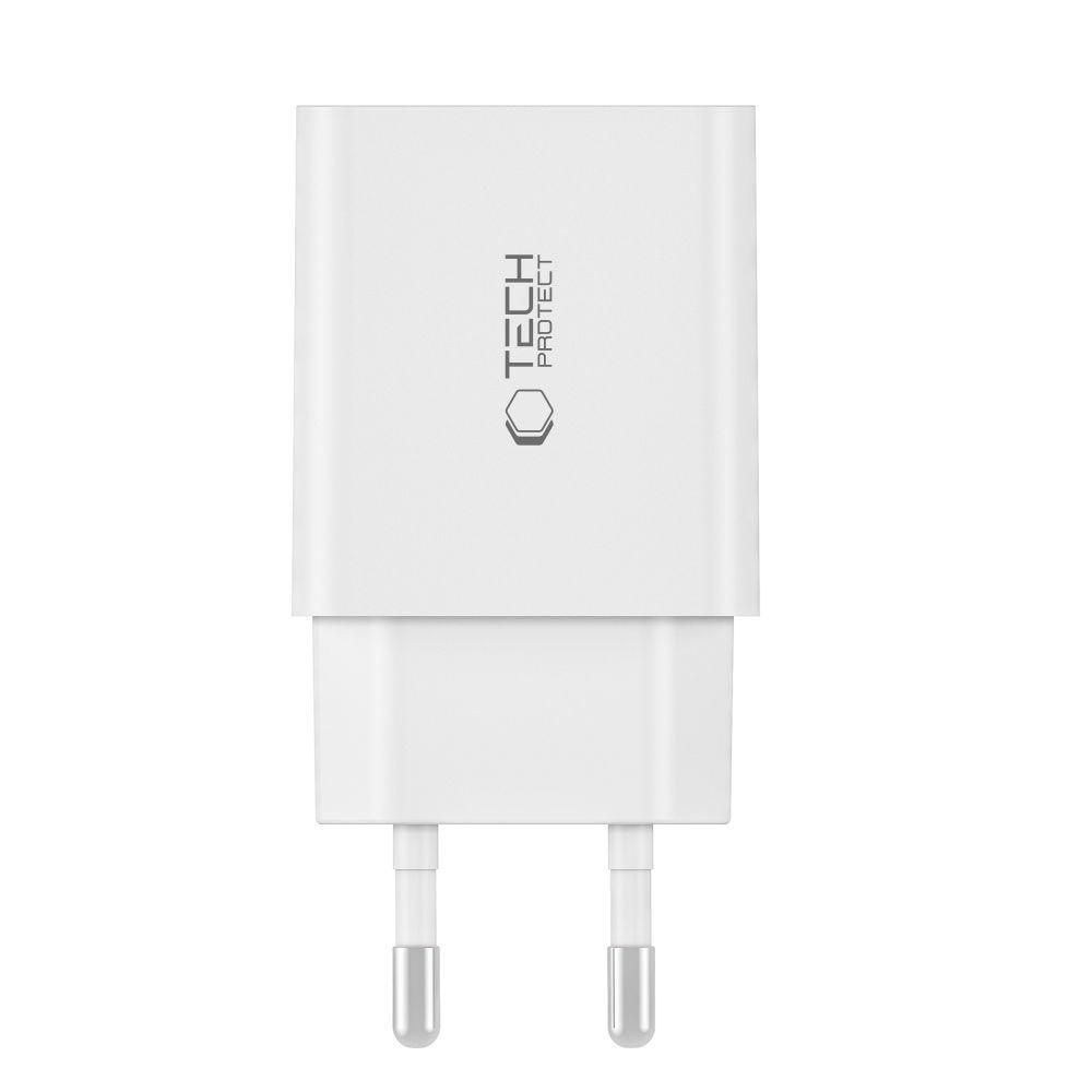 Síťová nabíječka C35W 2x USB-C s kabelem USB-C - iPhone Lightning - bílá