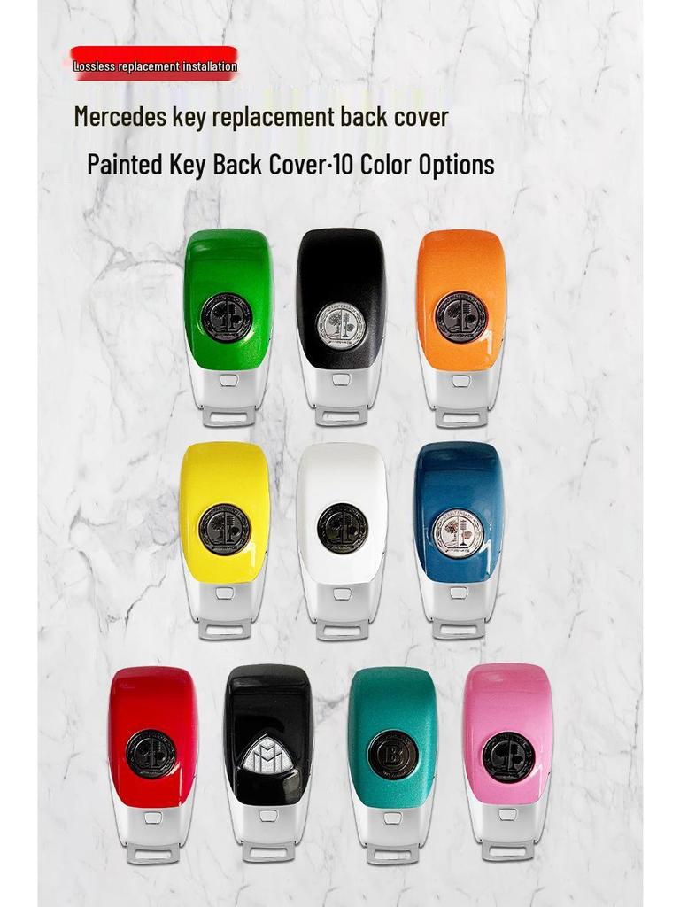 Mercedes-Benz Key Replacement Back Cover for A-Class, E-Class, C-Class, S-Class, G-Class, GLC, GLS, GLE - Painted & Frosted Finish.