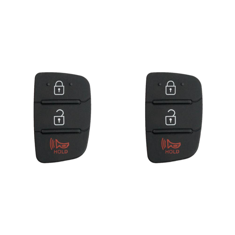 For HYUNDAI i30 i35 iX20 Solaris Verna for Kia RIO K2 K5 3 Button Flip Folding Remote Car Key Case Silicone Pad Replacement Kit