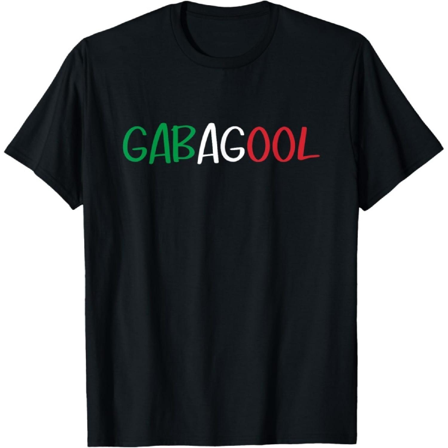 Футболка с итальянским сленговым выражением Gabagool S чёрный