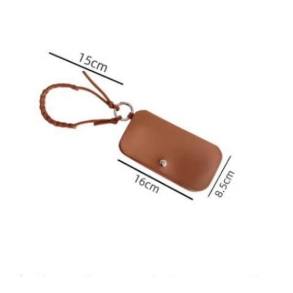 New with Lanyard Sunglasses Storage Bag Solid Color PU Leather Eyewear Bag Portable Glasses Case