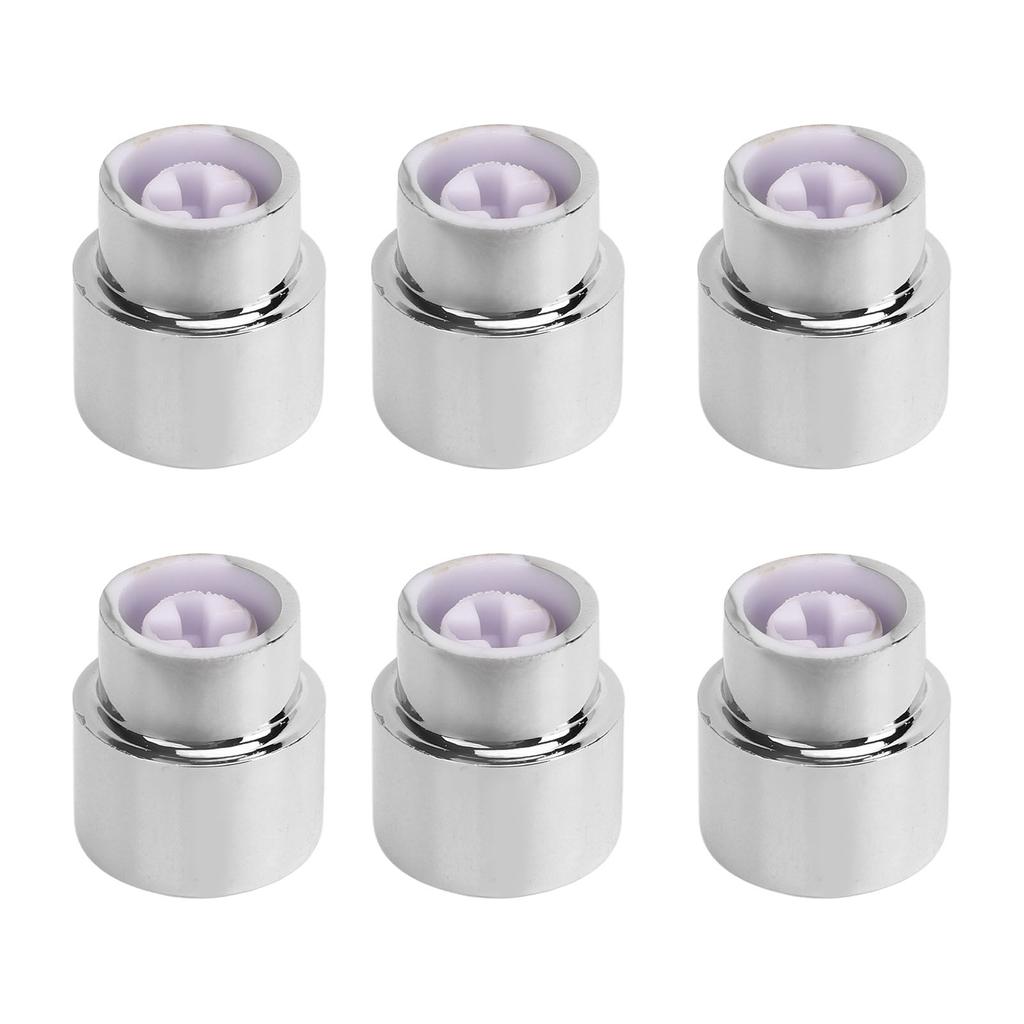 6PCS Guitar Barrel Switch Tip 5 Way Round Retro Plastic Silver Electric Guitar Pickup Switch Knob