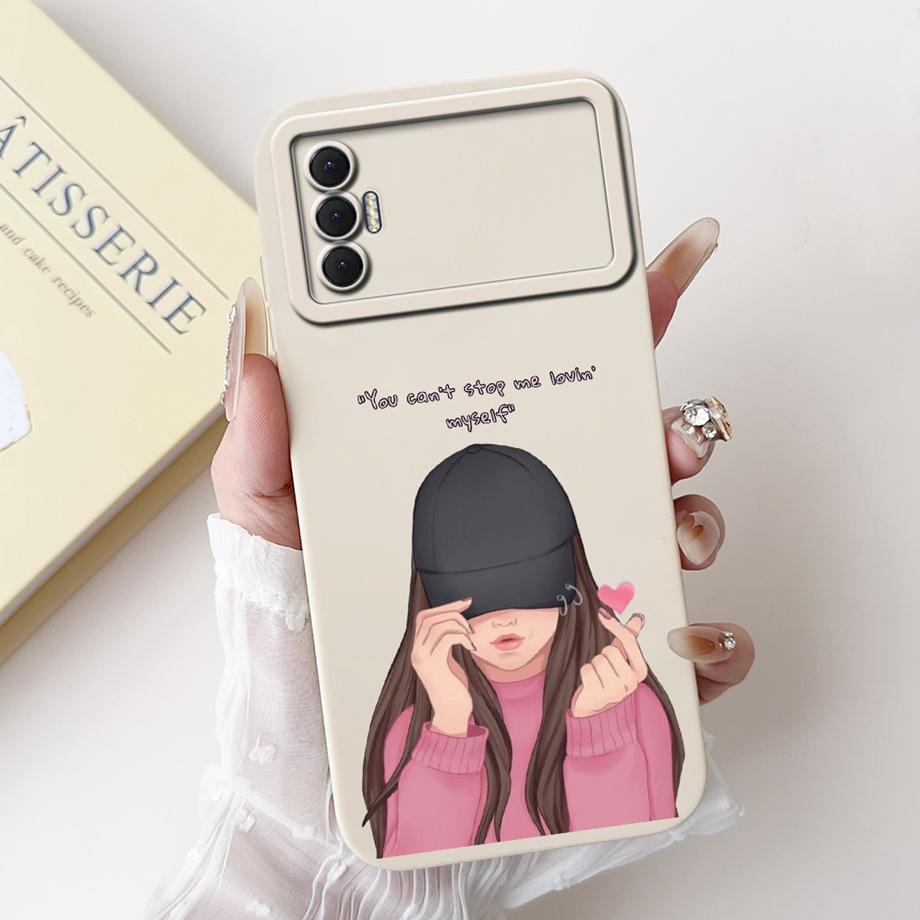 Für Tecno Spark 8P Spark8P 8 P KG7 Hülle Abdeckung Weiches Silikon TPU Blume Schmetterling Girly Mode Malerei Handyhülle Stoßstange Fundas