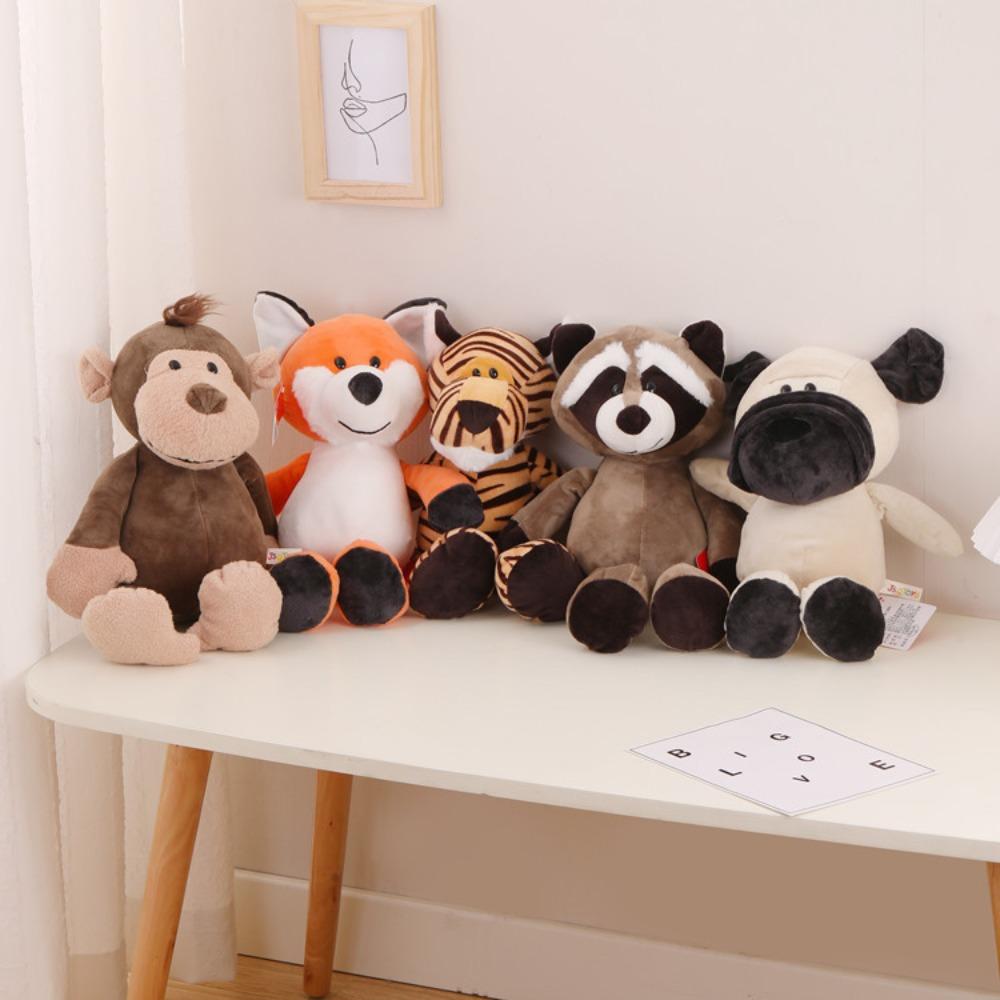 Forest Animal Doll Lion Tiger Elephant Little Raccoon Doll Grabber Ragdoll Plush Toy