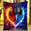 1pc Descendants The Rise of Red2 Theme Blanket - Digital Print, Polyester, Cozy for All Seasons, Perfect for Outdoor, Camping, and Travel