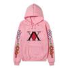Hunter X Hunter XX Logo Hoodie Color Japanese Vertical Sleeve Print Black Anime Pullover Sweatshirt