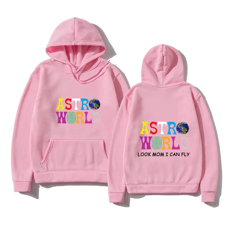 ASTROWORLD WISH YOU WERE HERE Print Men's Sports Hoodie Set Unisex Fleece Sweater Casual Designer Sportswear Casual Pullover Top