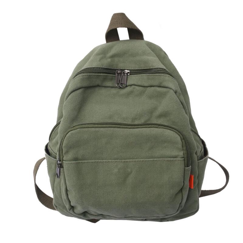 Li Shen Washed Canvas Casual Backpack