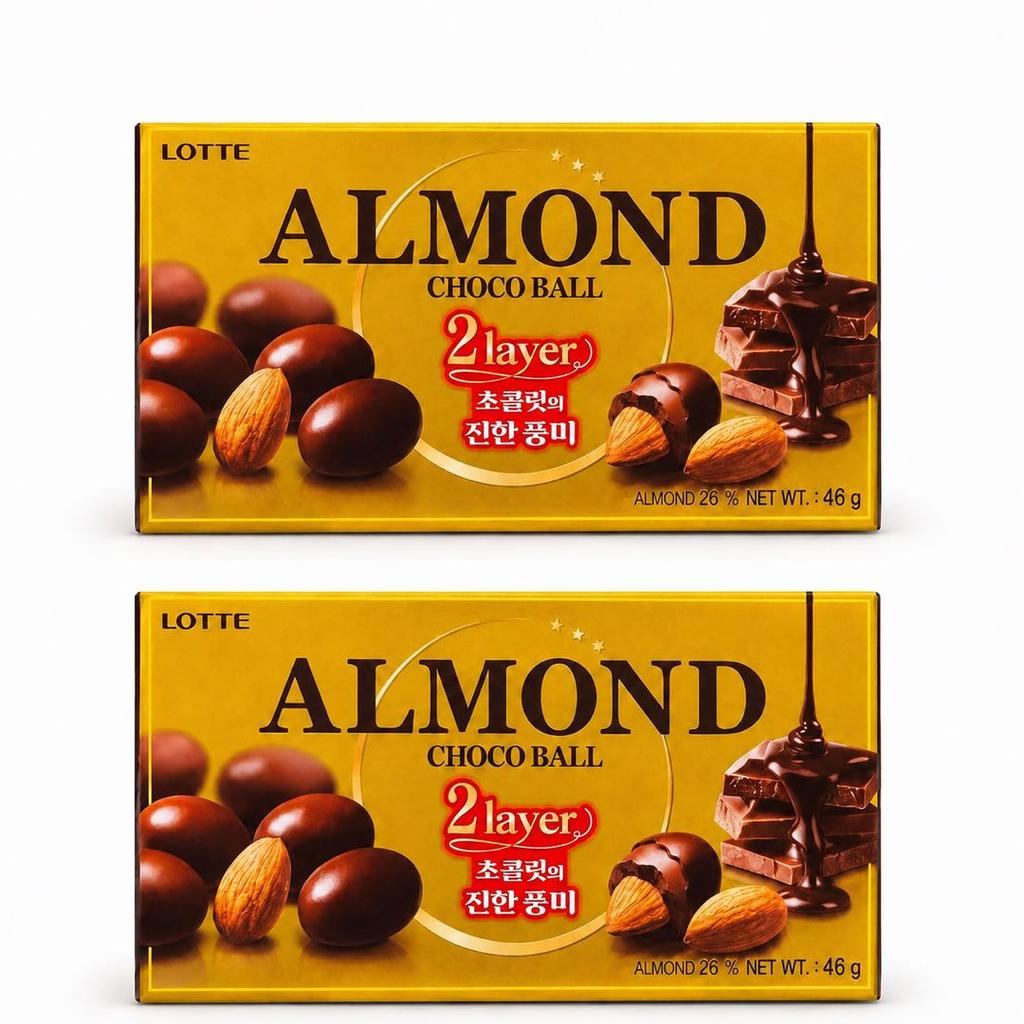 Lotte Almond Filled Chocolate Beans 46g