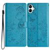 For Samsung Galaxy A07 Wallet Phone Case Butterfly Floral Imprint Leather Flip Cover with Strap