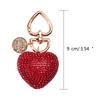Dazzling Heart Pendant Keychain Love Shaped Cellphones Straps Unique Rhinestones Bag Pendant Stylish Phone Charm Jewelry