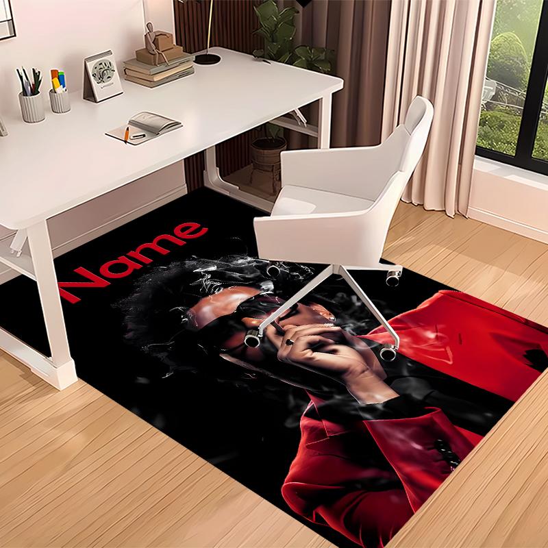 Custom Personalization The Weeknd Print Area Rug - Soft, Washable Non-Slip Indoor Mat,Living Room,Home&Office Decorative Rug