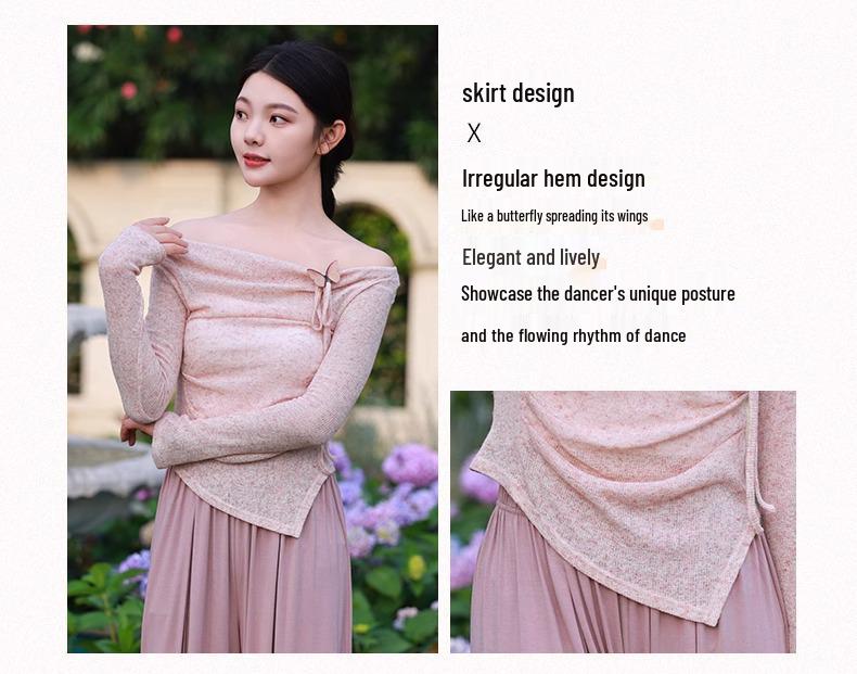 Women's Slim Fit Butterfly Collar Dance Costume for Adults – Classical, Modern, Practice Wear
